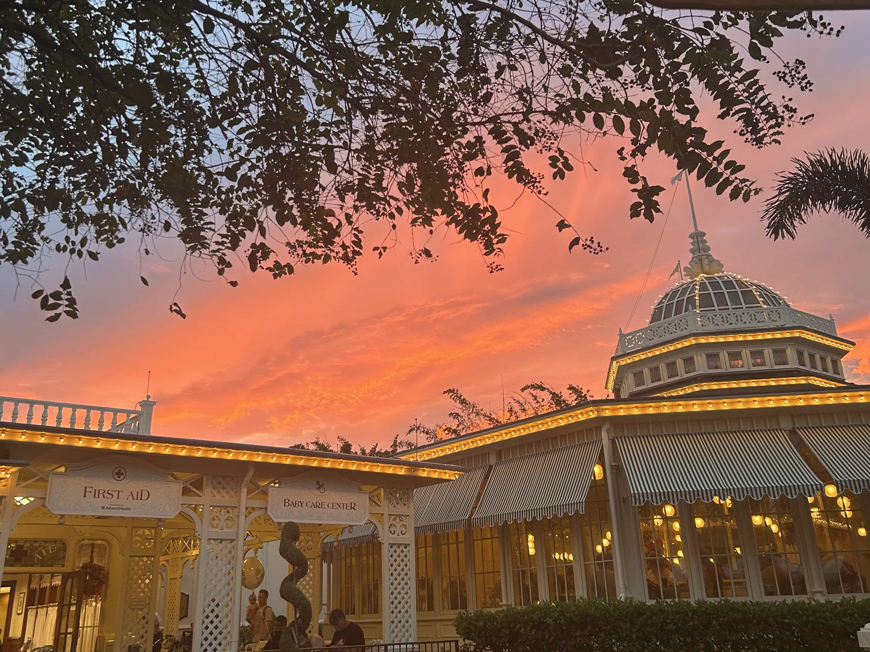 Sunset over first aid.